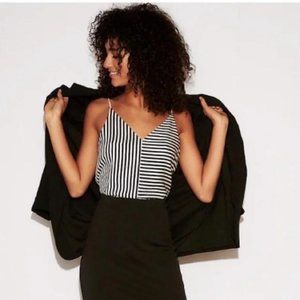 Express Striped Cami Tank Top Black/White